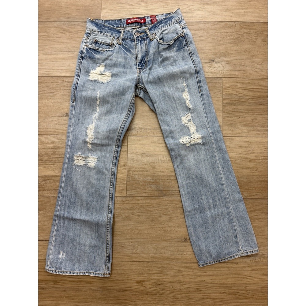 Aéropostale Vintage Bootcut Jeans Mens 28x30 Fits 30x28 Distressed Y2K Denim